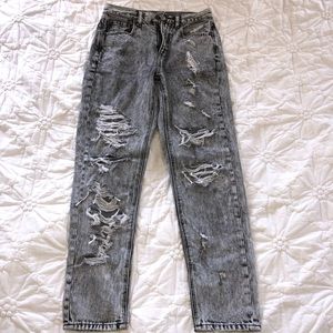 Acid Wash Mom Jeans
